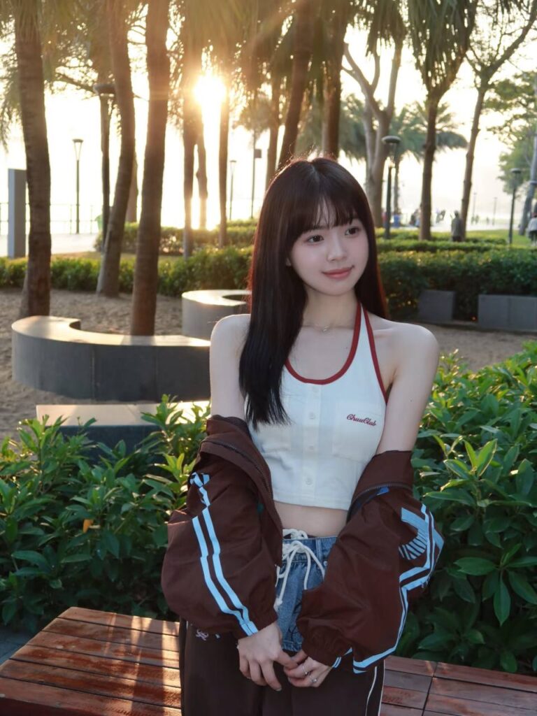 "一对情侣在咖啡馆愉快地交谈"